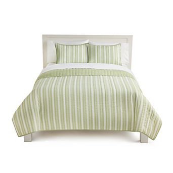 The Big One® Cillan Green Stripe Quilt Set with Shams