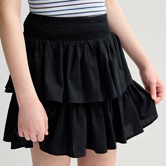 Girls 6-20 SO® Smocked Ruffle Skort in Regular & Plus Size