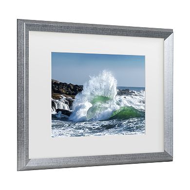 Trademark Fine Art Seascape 3 Matted Silver Framed Wall Art
