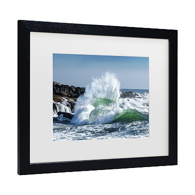 Trademark Fine Art Seascape 3 Black Matted Framed Wall Art