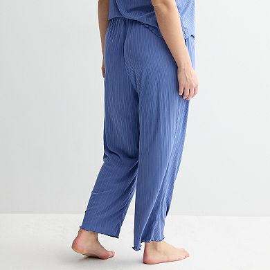 Plus Size Sonoma Goods For Life Elevated Rib Pajama Pants