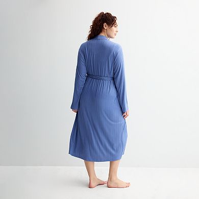 Plus Size Sonoma Goods For Life® Elevated Rib Sleep Robe