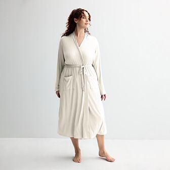 Plus Size Sonoma Goods For Life® Elevated Rib Sleep Robe