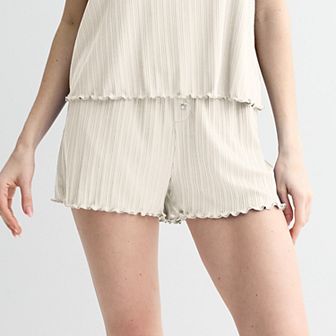 Women's Sonoma Goods For Life® Elevated Rib Pajama Shorts