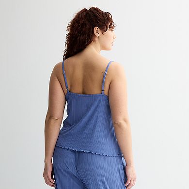 Plus Size Sonoma Goods For Life Elevated Rib Cami Pajama Top