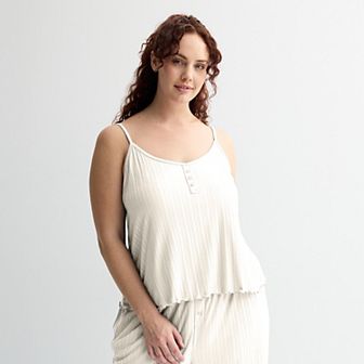 Plus Size Sonoma Goods For Life® Elevated Rib Cami Pajama Top