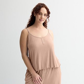 Plus Size Sonoma Goods For Life® Elevated Rib Cami Pajama Top
