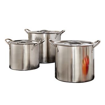 BrylaneHome 6 pc Stainless Steel Stockpot Set
