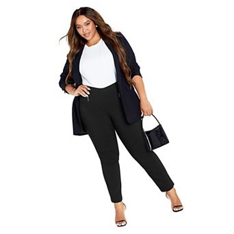 Avenue Women's Plus Size Petite Super Stretch Zip Pant