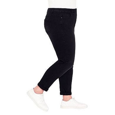 Avenue Women's Plus Size Petite Denim Girlfriend Stretch Jean