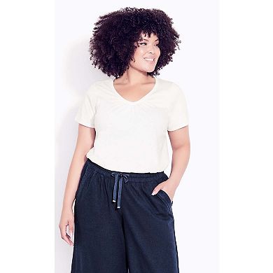 Avenue Women's Plus Size Wide Leg Crop Pant