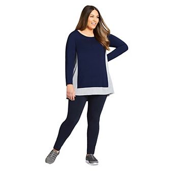 Avenue Women's Plus Size Petite Pima High Rise Legging