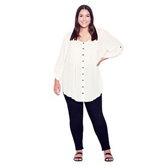 Avenue Women's Plus Size Tall Butter Denim Skinny Jean