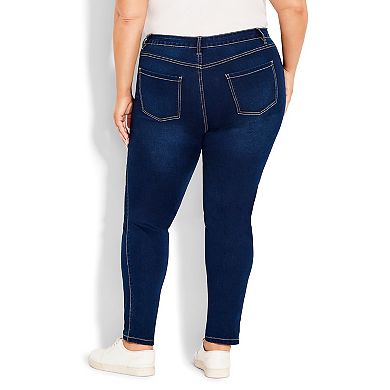 Avenue Women's Plus Size Petite Butter Denim Skinny Jean