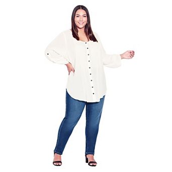 Avenue Women's Plus Size Petite Butter Denim Skinny Jean