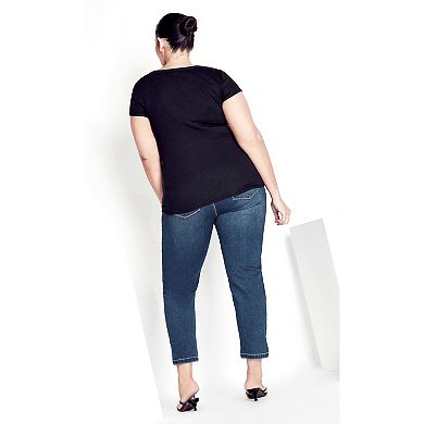 Avenue Women's Plus Size Petite Butter Denim Pull On Jean