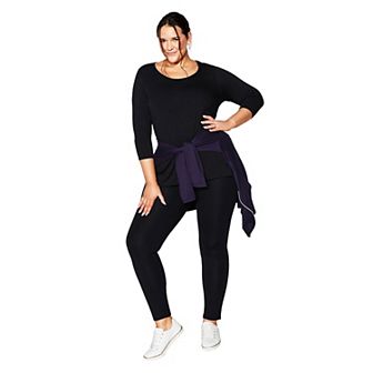 Avenue Women's Plus Size Petite Pull On Ponte Pant