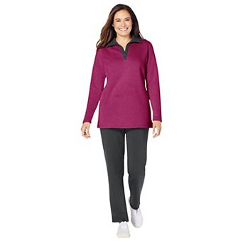 Woman Within Plus Size 2 pc Fleece Polo Set