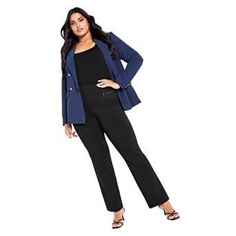 Avenue Women's Plus Size Tall Cool Hand Straight Leg Pant