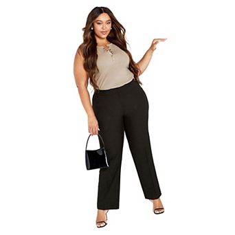 Avenue Women's Plus Size Petite Cool Hand Trouser