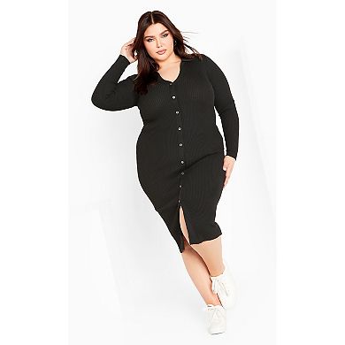 Avenue Women's Plus Size Scarlett Rib Dress