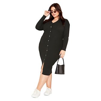 Avenue Women's Plus Size Scarlett Rib Dress