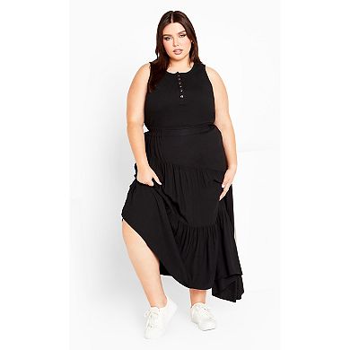 Avenue Women's Plus Size Saskia Tiered Skirt