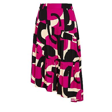 Avenue Women's Plus Size Saskia Tiered Skirt