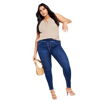 Avenue Women's Plus Size Tall Hi Rise Pull On