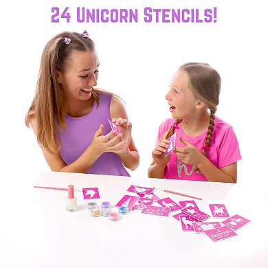 Girlzone 33 Fun Pieces Unicorn Glitter Tattoo For Kids