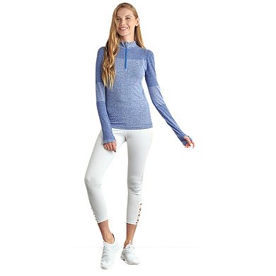 Women's Quarter Zip-Up Front Jacket with Thumb Holes - Great for Layering