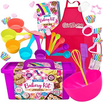 Little Baker's Bakery Set With Baking Utensils, Apron And Recipes - 40 pc