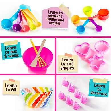 Little Baker's Bakery Set With Baking Utensils, Apron And Recipes - 40 Pieces