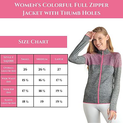 Jacket with thumb holes womens clearance
