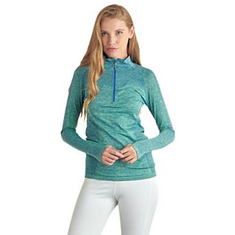 Women's Seamless Half Zipper Jacket with Thumb Holes - Great for Fall