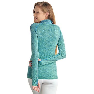 Women's Seamless Half Zipper Jacket with Thumb Holes - Great for Fall