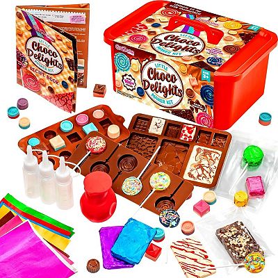Little Chocolate Making Kit With Candy Bar Molds, Lolly Sticks And 