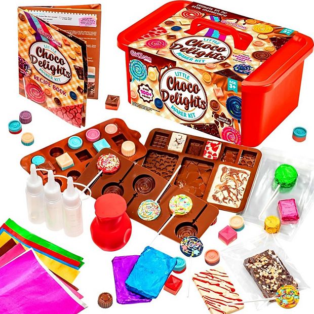 Little Chocolate Making Kit With Candy Bar Molds, Lolly Sticks And