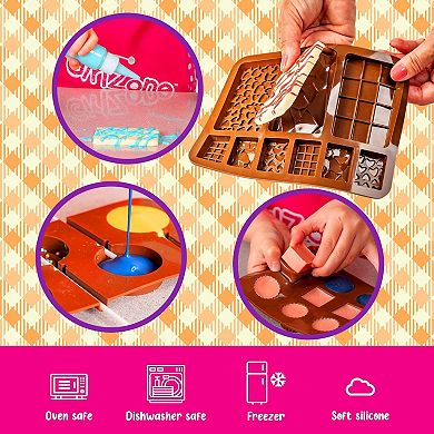 Little Chocolate Making Kit With Candy Bar Molds, Lolly Sticks And Wrappers