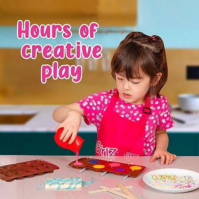Little Chocolate Making Kit With Candy Bar Molds, Lolly Sticks And Wrappers