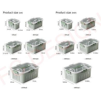 5pcs Food Storage Box Set - Airtight, Bpa-free, Stackable Kitchen Storage Container