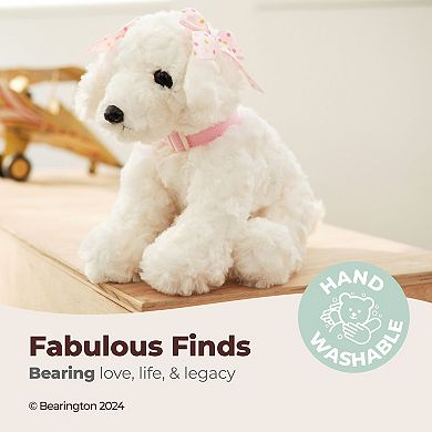 Sassy Plush Stuffed Animal White Puppy Dog 10 Inches