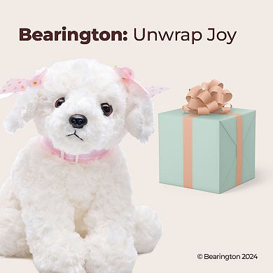 Sassy Plush Stuffed Animal White Puppy Dog 10 Inches