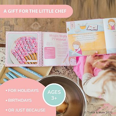 Princess Chef Gift Set, Hat And Apron For Kids Girls Age 3 - 7 Years Old