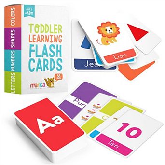 Double-sided Flashcards - Abc, Colors, Shapes, Numbers