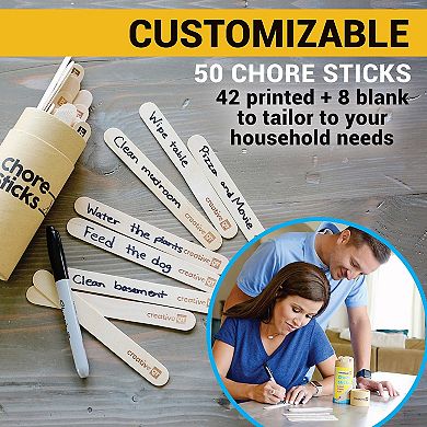 Chore Sticks For Kids, Make Chores A Game, Interactive Family Activity