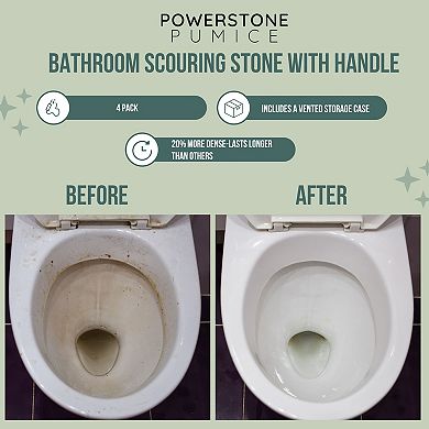 Powerhouse Pumice Toilet Bowl Cleaning Stone, 4 Pack