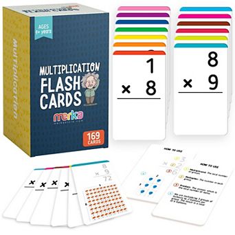 Multiplication Flash Cards For Kids - Multiplication Facts (set Of 169)
