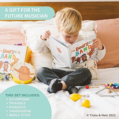 First Band Musical Instruments Gift Set, Storybook And Wooden Percussion Toys
