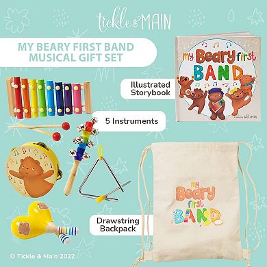 First Band Musical Instruments Gift Set, Storybook And Wooden Percussion Toys